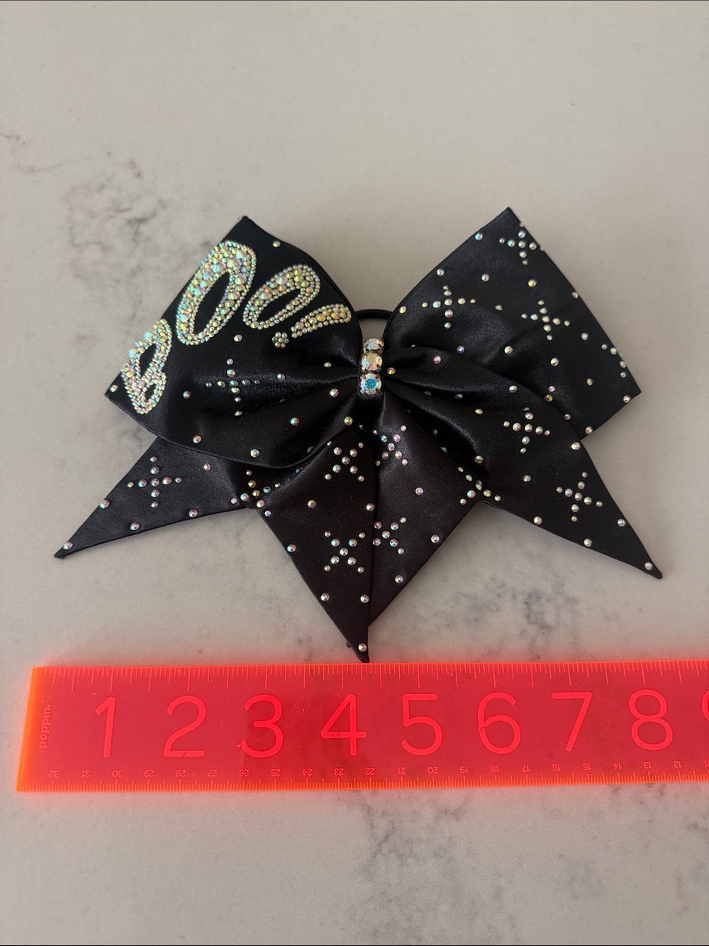 Black Rhinestone 'BOO' Bows of London - Picture 5 of 5